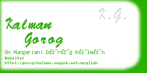 kalman gorog business card